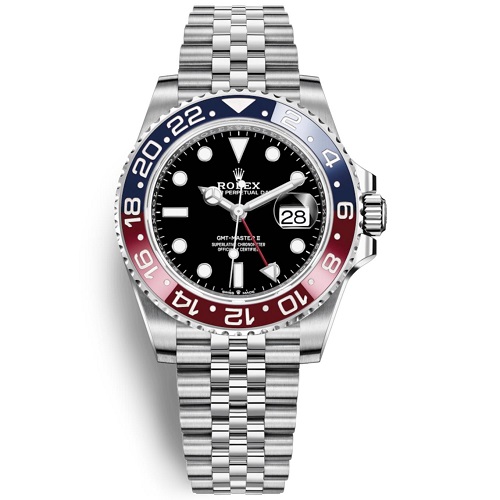 [스페셜오더]ROLEX-로렉스 GMT-마스터 II 세라믹 베젤 스틸 블랙다이얼 이미테이션시계40mm