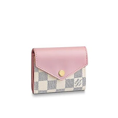 [스페셜오더]LOUIS VUITTON-N60167 루이비통 로즈 발레린 송아지 가죽 다미에 에벤 캔버스 조에 월릿