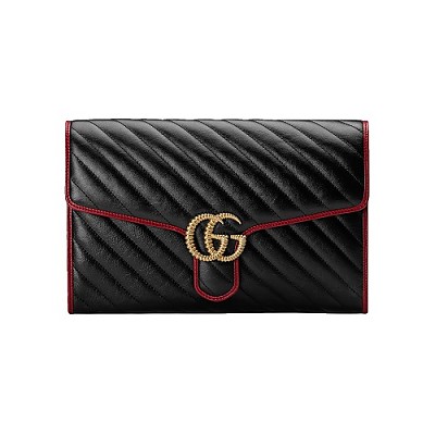 [스페셜오더]GUCCI-498079 4430 구찌 GG 마몽 페트롤 블루 벨벳 클러치