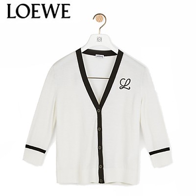 LOEWE-S3299460MC 로에베 투톤 울 가디건