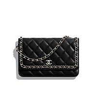 CHANEL-AP1450 샤넬 블랙 램스킨 골드볼 WOC 월릿 온 체인 19cm