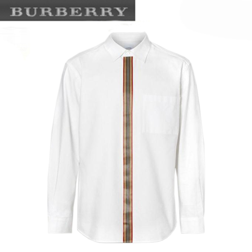 BURBERRY-80154361 버버리 아이콘 스트라이프 디테일 스트레치 포플린 셔츠