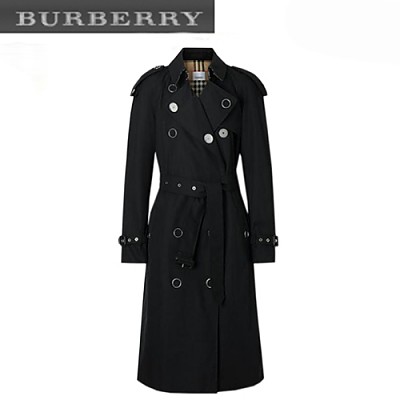 BURBERRY-45483371 버버리 프레스 스터드 디테일 개버딘 트렌치코트