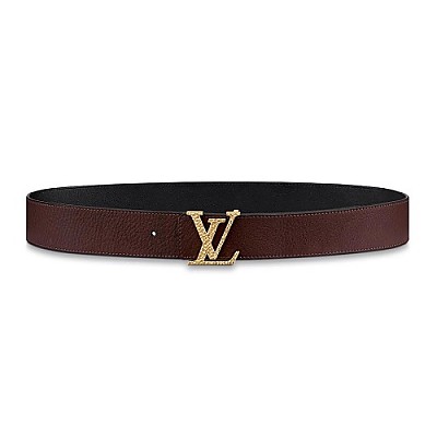 LOUIS VUITTON-M0163U 루이비통 블랙 카프스킨 LV 모자이크 리버서블 벨트 40MM