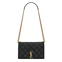 [스페셜오더]SAINT LAURENT-585031 생 로랑 화이트 다이아몬드 퀼팅 Becky 체인 WOC