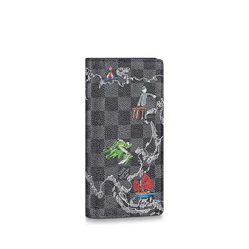 [스페셜오더]LOUIS VUITTON-N40202 루이비통 다미에 그라파이트 프린트 장식 브라짜 월릿