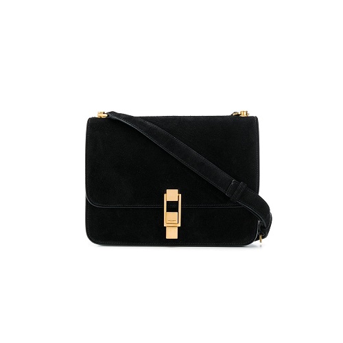 [스페셜오더]SAINT LAURENT-585060 생 로랑 블랙 스웨이드 CARRE SATCHEL 카레 사첼백