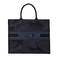 DIOR-디올 에크루/그레이 Oblique 자수 Dior Book Tote 라지 토트백 42cm - M1286ZRIW_M20I