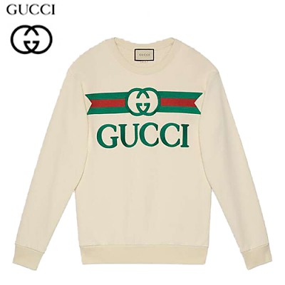 GUCCI-469250 9230 구찌 화이트 구찌 로고 장식 스웨트셔츠