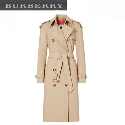 BURBERRY-80244351 버버리 허니 아카이브 프린트 라이닝 코튼 개버딘 트렌치코트