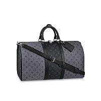 LOUIS VUITTON-M11596 루이비통 블랙 브러시드 모노그램 키폴 반둘리에 50