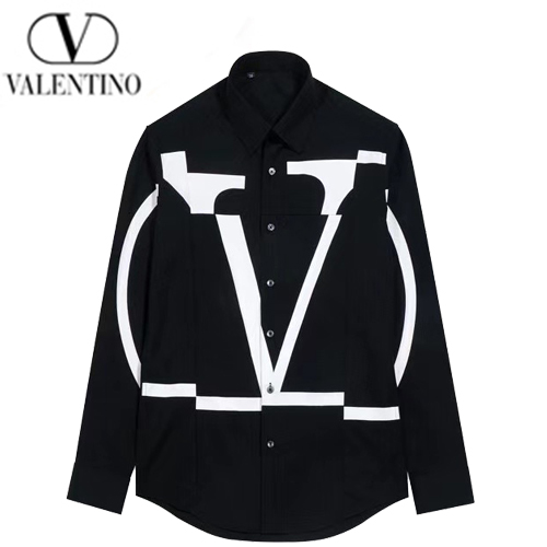 VALENTINO-082712 발렌티노 블랙 V 서클 프린트 장식 셔츠 남성용