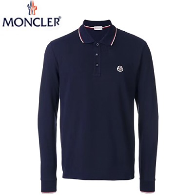 MONCLER-092613 몽클레어 네이비 긴팔 폴로 티셔츠 남성용