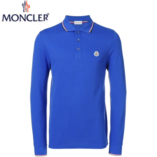 MONCLER-092614 몽클레어 블루 긴팔 폴로 티셔츠 남성용