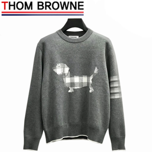 THOM BROWNE-11047 톰 브라운 그레이 강아지 디테일 스웨터 남성용