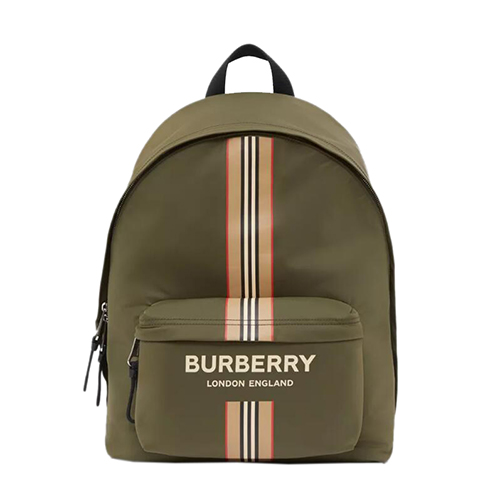 [스페셜오더]BURBERRY-80357651 버버리 그린 로고 아이콘 스트라이프 프린트 ECONYL® 백팩