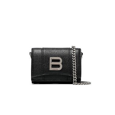 [스페셜오더]BALENCIAGA-6360911 #발렌시아가레플리카 블랙 아워글래스 미니 체인 지갑