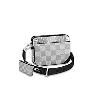 LOUIS VUITTON-M12490 루이비통 올리브 그린 모노그램 섀도우 트리오 메신저