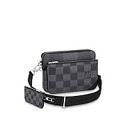 LOUIS VUITTON-M12490 루이비통 올리브 그린 모노그램 섀도우 트리오 메신저