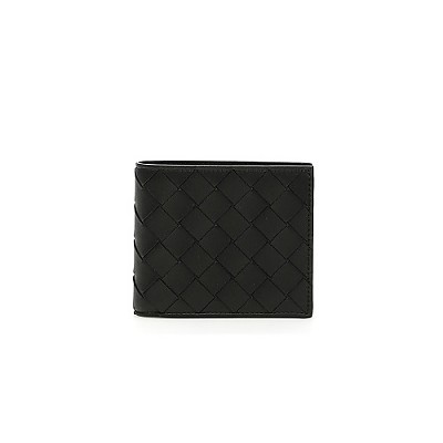 [스페셜오더]BOTTEGA VENETA-605721 보테가 베네타 블랙 인트레치아토 위빙 폴더 지갑 #sa보테가베네타