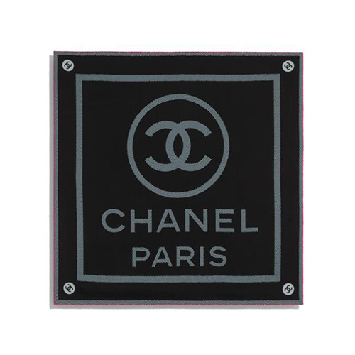 CHANEL-AA7248 샤넬 블랙 실크 트윌 스퀘어 스카프