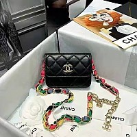 [스페셜오더]CHANEL-AP2055 샤넬 블랙 램스킨 CC로고 리본 체인 원형 미니 백