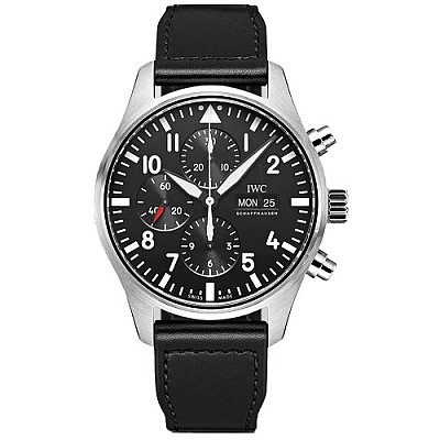 [스페셜오더]IWC-IW377709 아이더블유씨 파일럿 워치 크로노그래프 블랙 항공시계 43mm