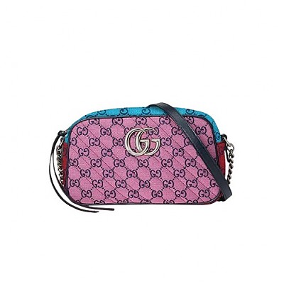 [퍼팩트버전]GUCCI-447632 4164 구찌 라이트 블루 GG 마몽 GG 멀티컬러 스몰 숄더백