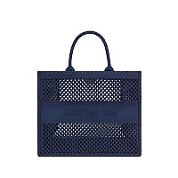 DIOR-디올 에크루/그레이 Oblique 자수 Dior Book Tote 라지 토트백 42cm - M1286ZRIW_M20I