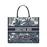 DIOR-디올 에크루/그레이 Oblique 자수 Dior Book Tote 라지 토트백 42cm - M1286ZRIW_M20I