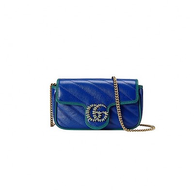 [스페셜오더]GUCCI-‎574969 9389 구찌 버터&파스텔 블루 GG 마몽 수퍼 미니 백