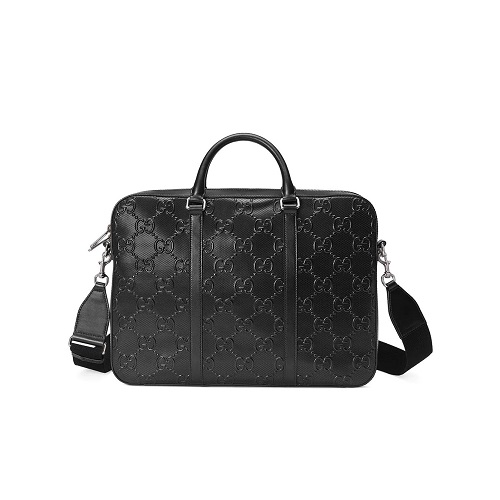 [스페셜오더]GUCCI-‎658573 1000 구찌 블랙 GG 엠보스 서류 가방