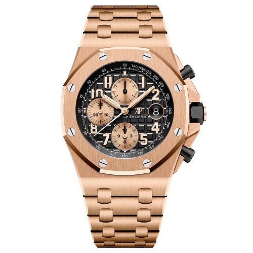 [스페셜오더]Audemars Piguet-오데마피게 로얄 오크 오프쇼어 셀프와인딩 크로노그래프 핑크 골드 블랙 42mm