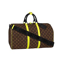 LOUIS VUITTON-M11596 루이비통 블랙 브러시드 모노그램 키폴 반둘리에 50