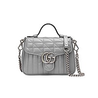 [스페셜오더]GUCCI-583571 9022 구찌 GG 마몽 화이트 미니 탑 핸들백