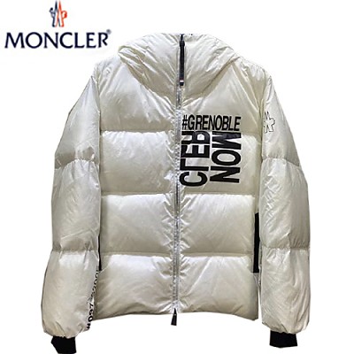 MONCLER-10162 몽클레어 화이트 나일론 프린트 장식 패딩 남성용