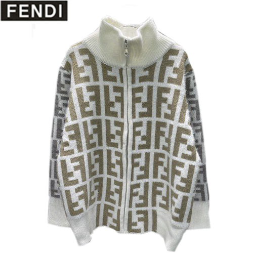 FENDI-10236 펜디 화이트 니트 코튼 더블 F 쟈켓 여성용