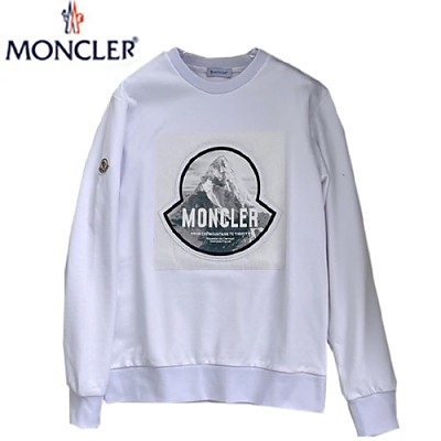 MONCLER-11063 몽클레어 화이트 프린트 장식 스웨트셔츠 남성용