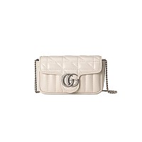 GUCCI-476433 1000 구찌 블랙 페이턴트 가죽 GG 마몽 수퍼 미니백