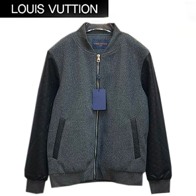 LOUIS VUITTON-12275 루이비통 블랙 울 모노그램 디테일 봄버 쟈켓 남성용