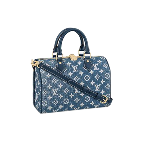 [스페셜오더]LOUIS VUITTON-M59609 루이비통 네이비 모노그램 데님 스피디 반둘리에 25