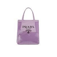 [스페셜오더]PRADA-1BG417 프라다 블랙 폴카 도트 메쉬 스몰 토트 백