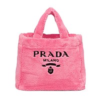 [스페셜오더]PRADA-1BG130 프라다 옐로우 시어링 테리 토트 백