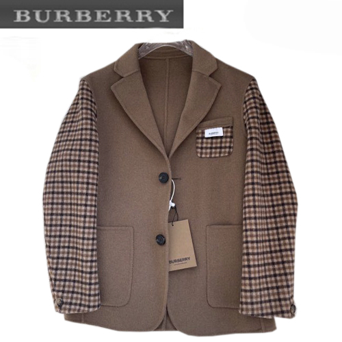 BURBERRY-01045 버버리 브라운 울 체크무늬 쟈켓 남성용