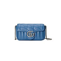 GUCCI-476433 1000 구찌 블랙 페이턴트 가죽 GG 마몽 수퍼 미니백