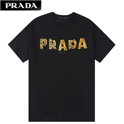 PRAD*-04204 프라다 화이트 PRADA 아플리케 장식 티셔츠 남여공용