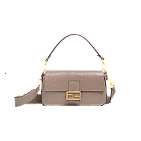 [스페셜오더]FENDI-8BR600 펜디 블랙 악어가죽 미디엄 바게트 백