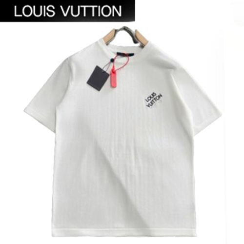 LOUIS VUITTON-042916 루이비통 화이트 아플리케 장식 티셔츠 남여공용