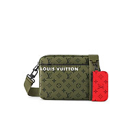 LOUIS VUITTON-M12490 루이비통 올리브 그린 모노그램 섀도우 트리오 메신저