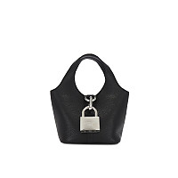 BALENCIAGA-771636 발렌시아가 블랙 LOCKER 미디엄 호보백 35cm